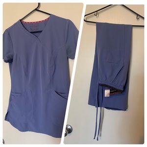 Light blue heartsoul scrub set